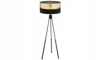 Stehleuchte Tripod Dreibein Schwarz Gold E27 150 cm