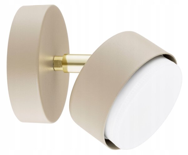 Wandstrahler schwenkbar Ecru Gold GX53 H:10 cm Modern