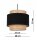 Pendelleuchte Stoff Schwarz Beige E27 B:20 cm blendarm