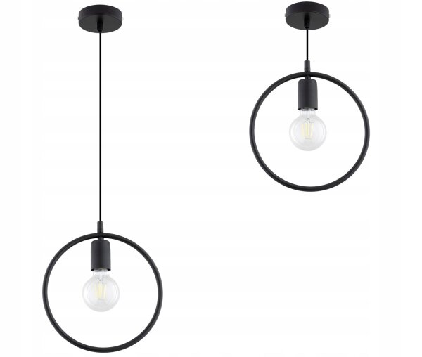 Pendelleuchte Schwarz E27 B:26 cm Modern dekorativ