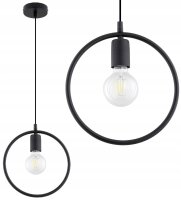 Pendelleuchte Schwarz E27 B:26 cm Modern dekorativ