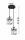 Pendelleuchte 2-flammig Glas Metall Silber E27 L:12 cm