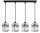 Pendelleuchte 4-flammig Glas Metall Silber E27 L:60 cm