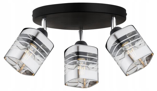 Deckenspot verstellbar 3-flammig E27 B:60 cm Modern