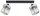 Deckenspot flexibel 2-flammig Glas Metall E27 L:40 cm