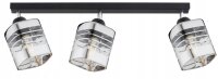 Deckenspot schwenkbar 3-flammig Metall Glas E27 L:60 cm