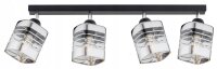 Deckenspot flexibel 4-flammig Glas Metall E27 L:60 cm