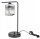 Tischlampe Glas Silber E27 H:38 cm Modern dekorativ