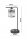 Tischlampe Glas Silber E27 H:38 cm Modern dekorativ