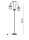 Stehleuchte 2-flammig Glas Silber E27 150 cm Modern