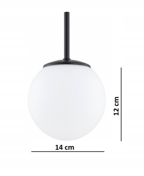 Pendelleuchte Glas Schwarz 2-flammig E27 L:40 cm Modern