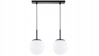Pendelleuchte Glas Schwarz 2-flammig E27 L:40 cm Modern