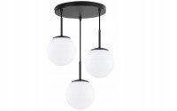 Pendelleuchte Glas Schwarz 3-flammig E27 B:30 cm Modern