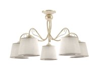 Deckenleuchte LOCOLA &Oslash;80cm Stoff Schirm Lampe E27
