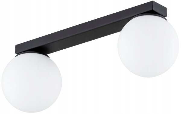 Deckenleuchte 2-flammig Glas Metall E27 L:40 cm Modern