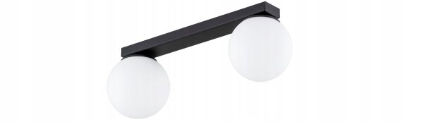 Deckenleuchte 2-flammig Glas Metall E27 L:40 cm Modern
