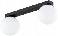 Deckenleuchte 2-flammig Glas Metall E27 L:40 cm Modern