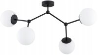 Deckenleuchte 4-flammig Glas Metall E27 L:80 cm Modern