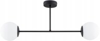 Deckenleuchte 2-flammig Glas Schwarz E27 L:70 cm Modern