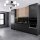Deckenleuchte 6-flammig Glas Schwarz E27 70 cm blendarm