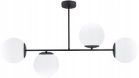 Deckenleuchte 4-flammig Metall Glas E27 L:40 cm Modern