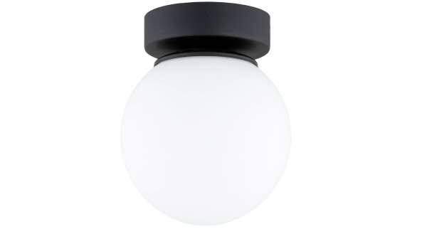 Deckenleuchte Glas Schwarz Weiß E27 B:14 cm Modern
