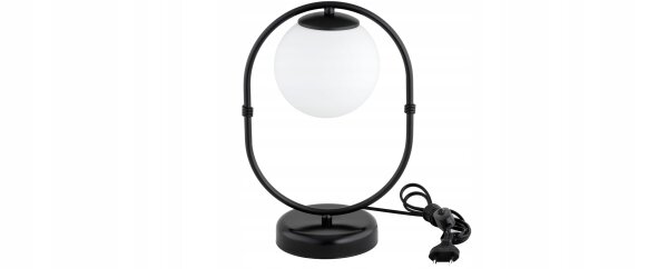 Tischlampe Glas Schwarz blendarm E27 H:26 cm Modern