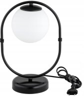 Tischlampe Glas Schwarz blendarm E27 H:26 cm Modern