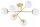 Deckenleuchte 6-flammig Glas Gold E27 B:70 cm blendarm