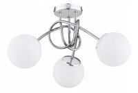 Deckenleuchte 3-flammig Metall Glas E27 L:50 cm Modern