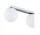 Deckenleuchte 2-flammig Metall Glas Silber E27 L:40 cm
