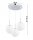 Pendelleuchte 3-flammig Glas Metall Silber E27 B:30 cm