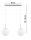 Pendelleuchte Glas Metall Silber 2-flammig E27 L:40 cm