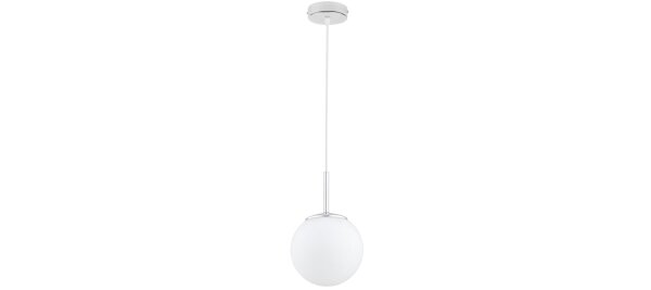 Pendelleuchte Glas Metall Silber E27 B:14 cm Modern