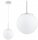 Pendelleuchte Glas Metall Silber E27 B:14 cm Modern