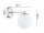 Wandleuchte Glas Metall Silber blendarm E27 T:20 cm