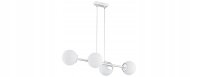 Pendelleuchte 4-flammig Glas Silber E27 L:75 cm Modern