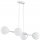 Pendelleuchte 4-flammig Glas Silber E27 L:75 cm Modern