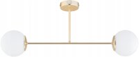 Deckenleuchte 2-flammig Glas Gold E27 70 cm Modern