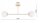Deckenleuchte 2-flammig Glas Gold E27 70 cm Modern