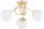 Deckenleuchte Glas Metall Gold 3-flammig E27 B:50 cm