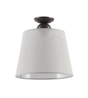 Deckenlampe Stoff Grau &Oslash;38cm LOCOLA Deckenleuchte