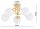 Deckenleuchte 5-flammig Gold Glas E27 B:50 cm Modern
