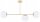 Deckenleuchte 3-flammig Glas Gold E27 L:80 cm blendarm