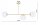 Deckenleuchte 3-flammig Glas Gold E27 L:80 cm blendarm