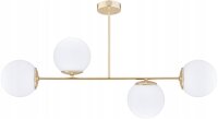 Deckenleuchte Glas Gold 4-flammig E27 L:80 cm Modern