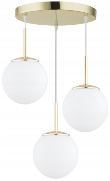 Pendelleuchte Metall Glas Gold E27 B:30 cm blendarm