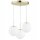 Pendelleuchte Metall Glas Gold E27 B:30 cm blendarm