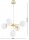 Pendelleuchte 5-flammig Glas Weiß Gold E27 L:60 cm