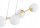 Pendelleuchte Glas Metall Gold 4-flammig E27 L:75 cm